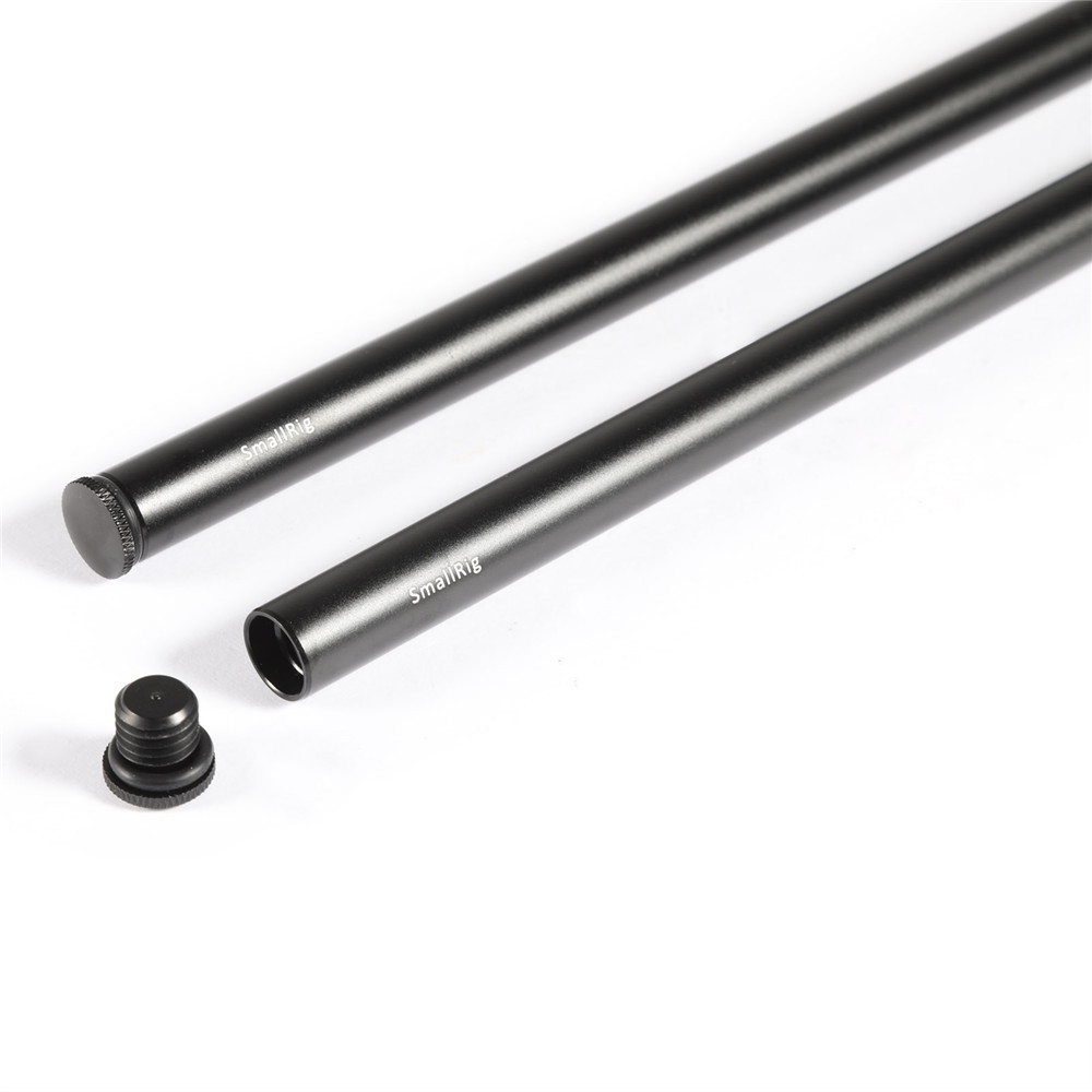 SmallRig 2pcs 15mm Black Aluminum Alloy Rod(M12-45cm) 18inch 1055