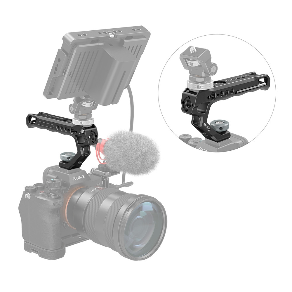 SmallRig Top Handle Grip Hot Shoe Cold Shoe Cheese Handle with Anti-Off  Designed Cold Shoe Adapter, Loacating Hole for ARRI - 2094