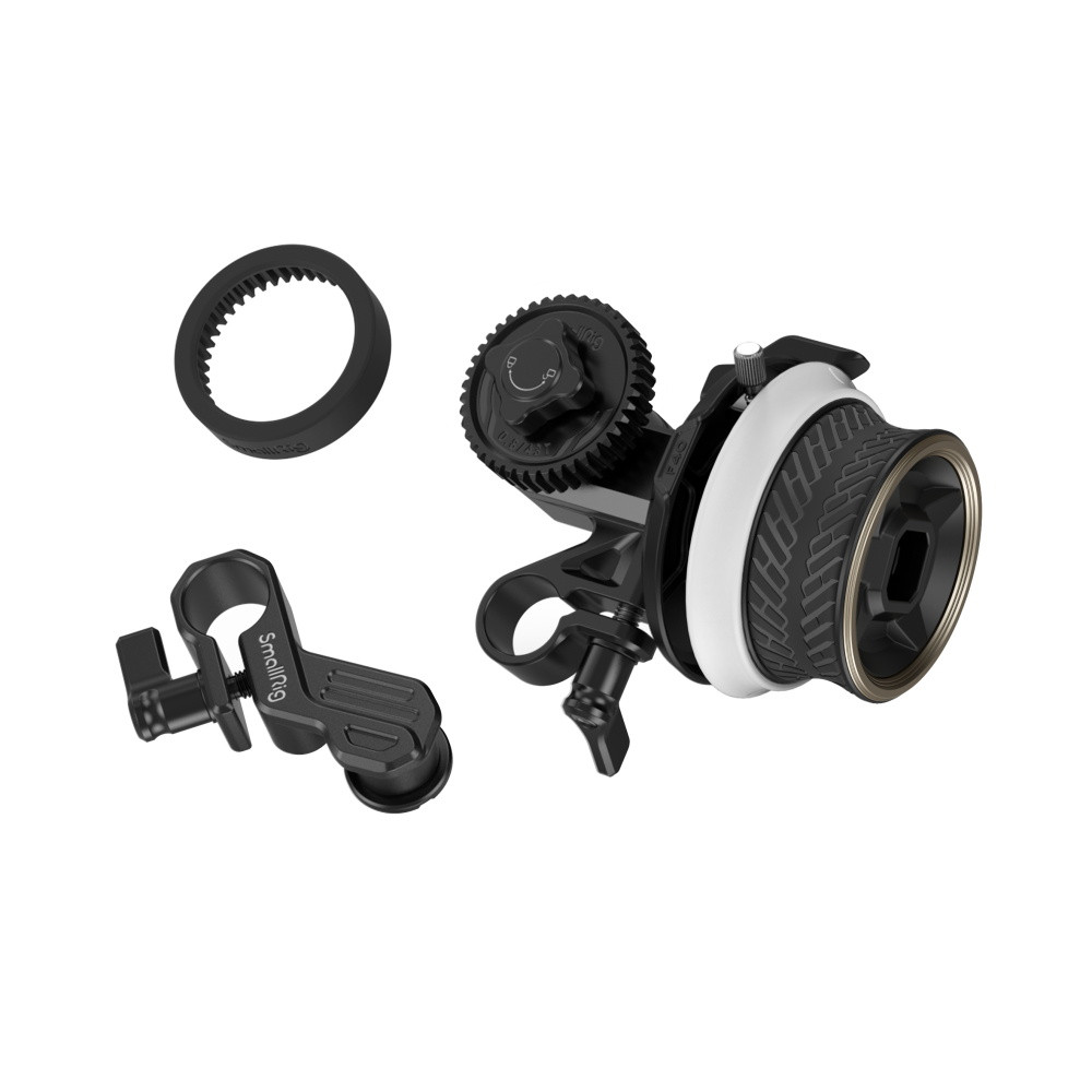 SmallRig Mini Follow Focus with A/B Stops & 15mm Rod Clamp and Snap-on Gear  Ring Belt for DLSRs and Mirrorless Cameras, Fits Different Diameter Lenses  Up to 114mm - 3010