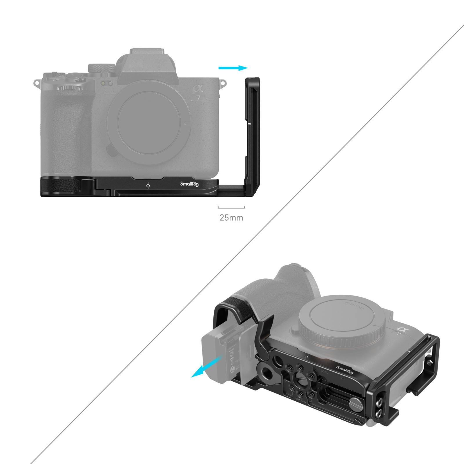 SmallRig Basic Cage Kit for Sony Alpha 7R V / Alpha 7 IV / Alpha 7S III  3668B