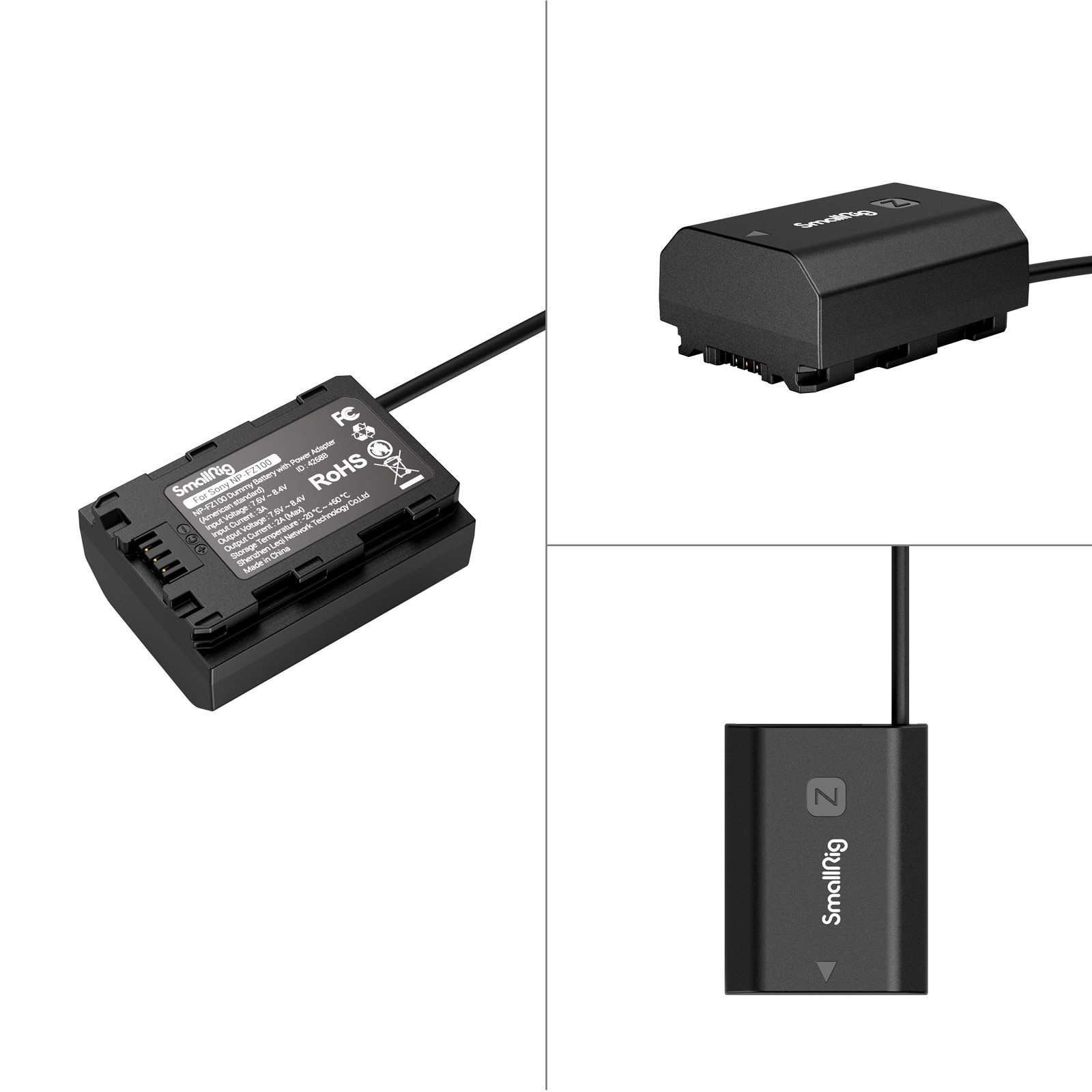 SmallRig NP-FZ100 Dummy Battery with Power Adapter (American standard) 4268B