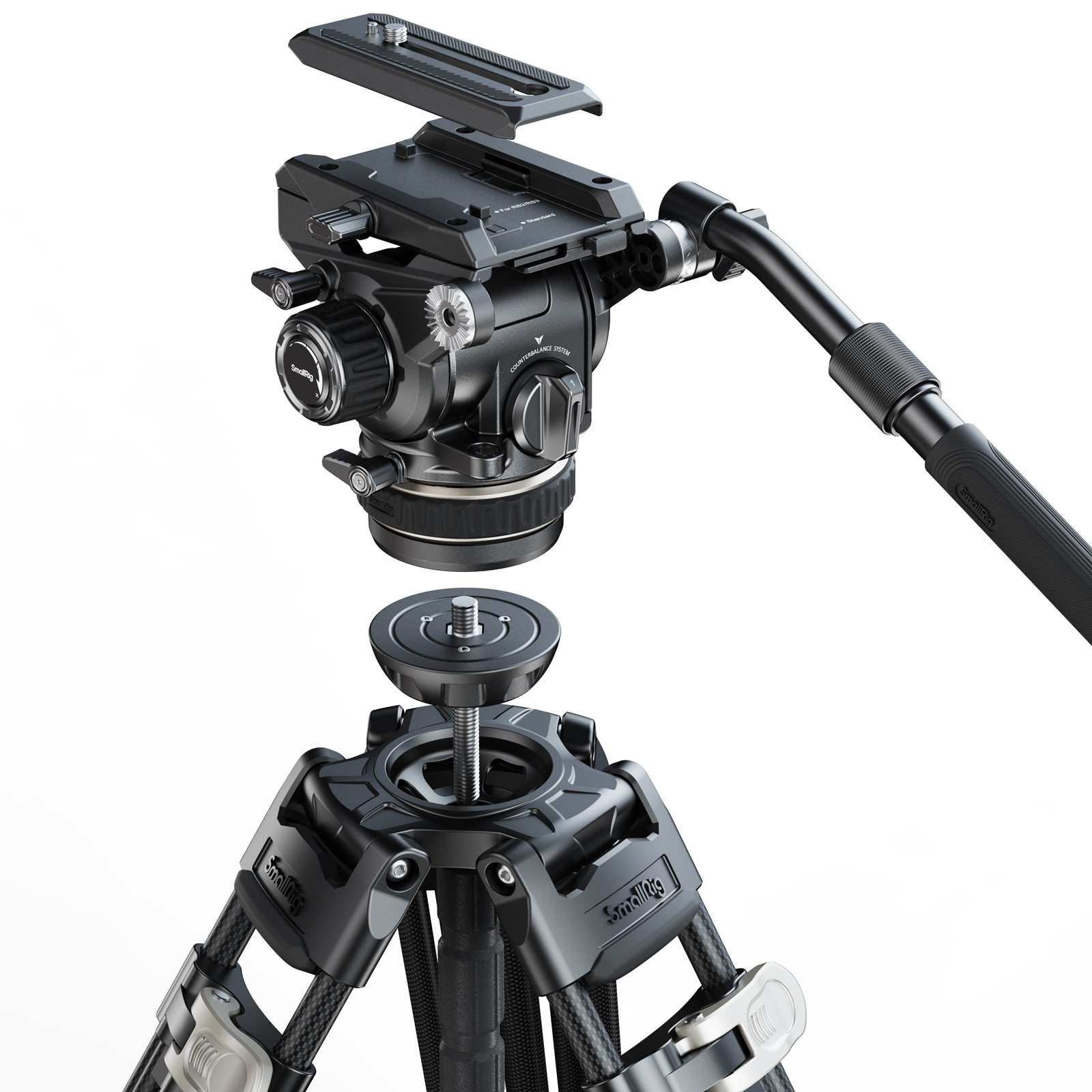 SmallRig Heavy-Duty Carbon Fiber Tripod Kit AD-120 4463