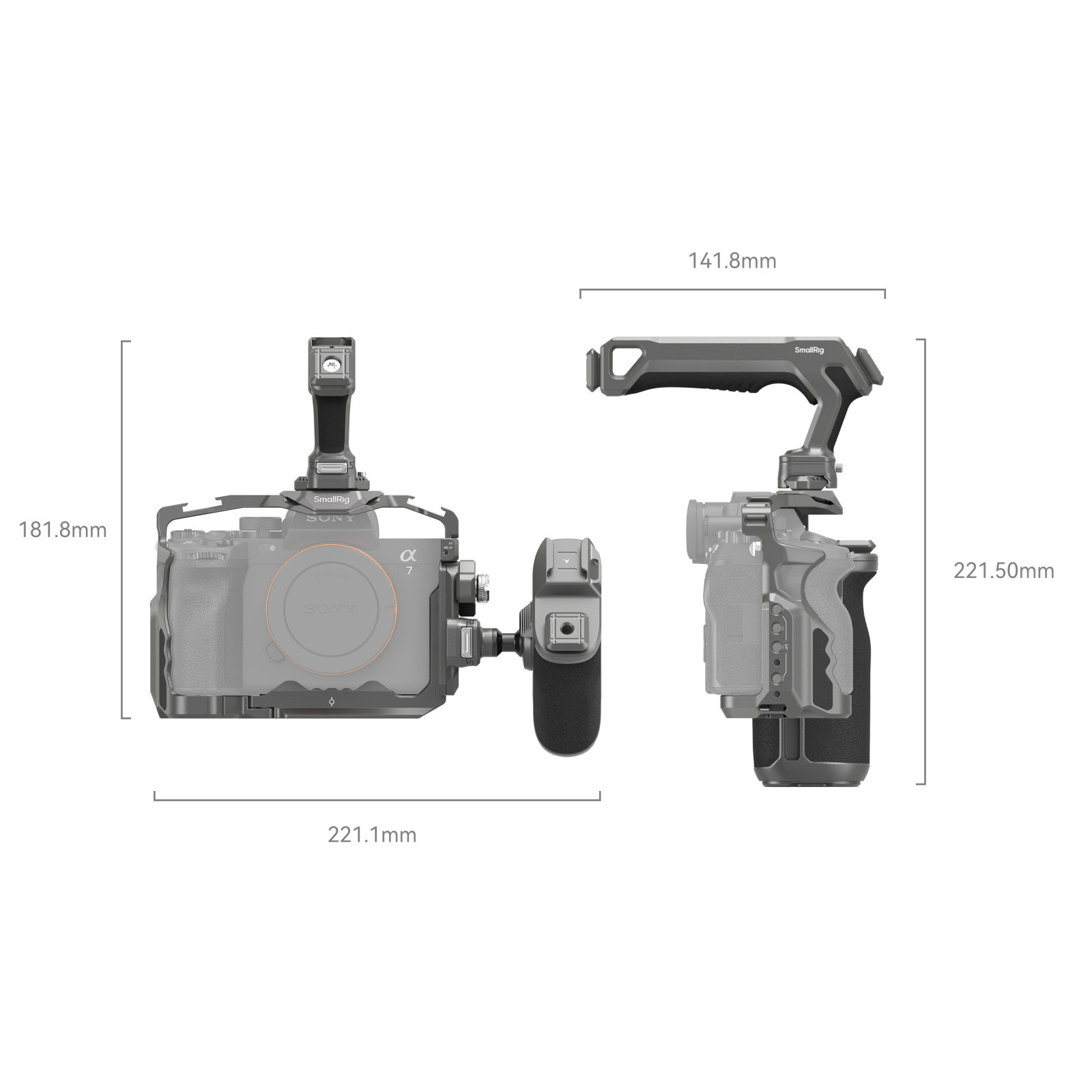 SmallRig HawkLock Quick Release Advanced Cage Kit for Sony Alpha 7R V / Alpha 7 IV / Alpha 7S III 4539