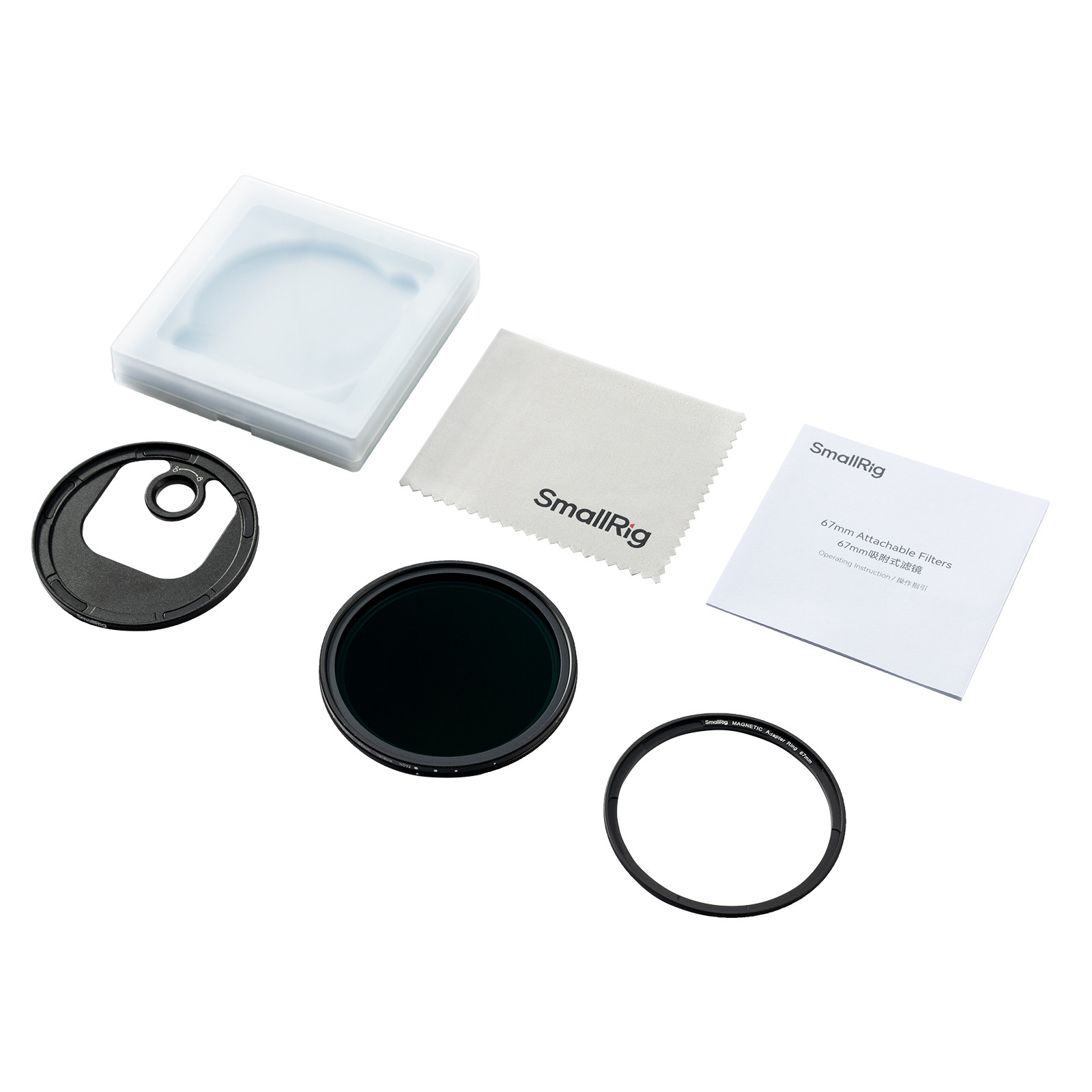 SmallRig Attachable VND Filter Kit ND2-ND32 (1-5 Stop) with T-mount Filter Adapter 67mm 4725